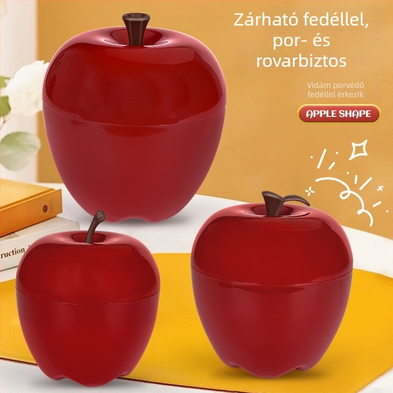 Alma alakú, multifunkciós tároló doboz gyerekeknek, nagy kapacitású műanyag tároló játékokhoz, harapnivalókhoz és egyéb tárgyakhoz