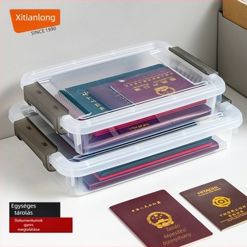 Xitianlong Dokumentumok és kártyák tároló doboza — Asztali rendező, PP műanyag, modern minimalista stílus, egyszínű