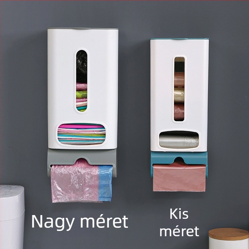 Fali szerelhető szemeteszsák tároló doboz, konyhai, 2L kapacitás, PP műanyag, modern minimalist dizájn
