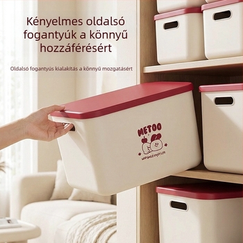 Többfunkciós háztartási tároló doboz – asztali tárolókosár, rendező nassolnivalók és játékok számára, nappali ruhatároló