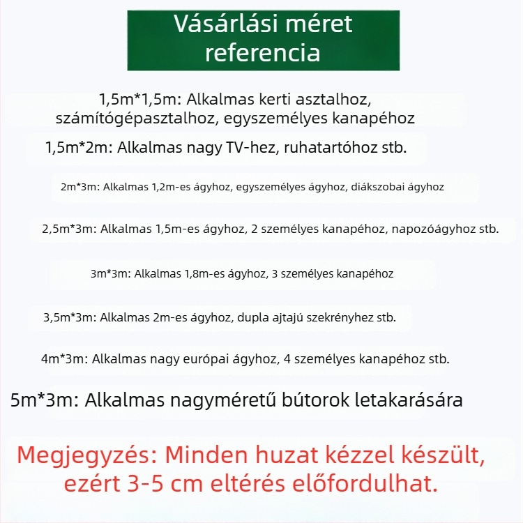 Porvédő huzat bútorokra, ágyakra és kanapéágyakra