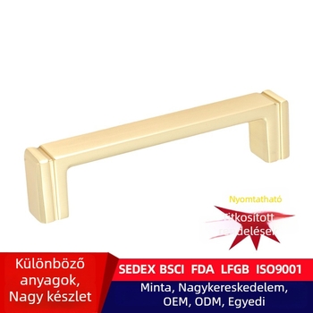 Magas minőségű fém bútorfogantyú minimalist dizájnnal, ruhásszekrényhez, cipősszekrényhez és fiókokhoz; nem szabványos testreszabás