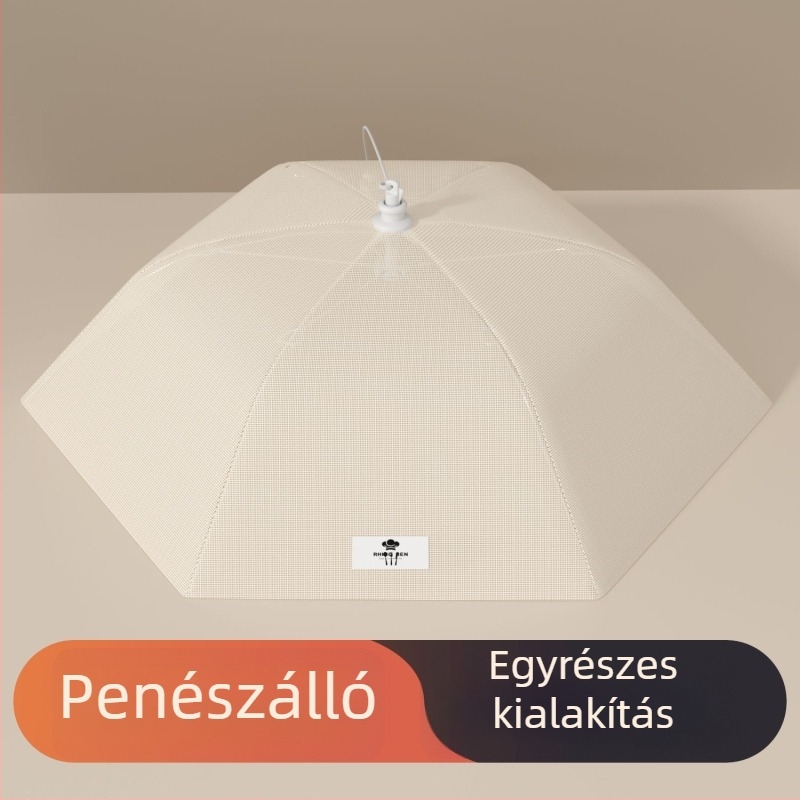 Új, egyszerű tálfedél háztartási használatra, vastag hálós védelem a legyek ellen, asztal- és ételfedő, összecsukható, szúnyogok elleni