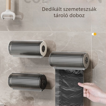 Yan Zhe Szemeteszsákok Tároló Doboza, Falra Szerelhető, Kihúzható Kreatív Műanyag Zsák Szervező, Nagy Kapacitású, Konyha