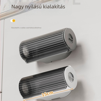 Yan Zhe Szemeteszsákok Tároló Doboza, Falra Szerelhető, Kihúzható Kreatív Műanyag Zsák Szervező, Nagy Kapacitású, Konyha