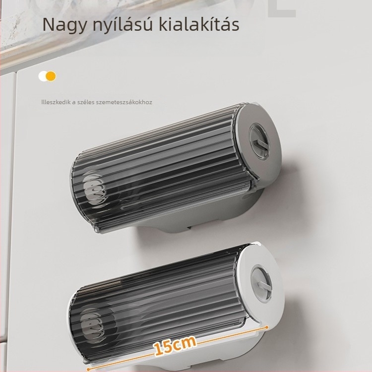 Yan Zhe Szemeteszsákok Tároló Doboza, Falra Szerelhető, Kihúzható Kreatív Műanyag Zsák Szervező, Nagy Kapacitású, Konyha
