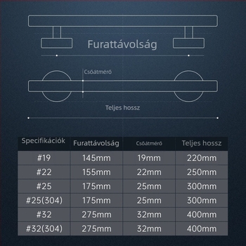 Rozsdamentes acél felületre szerelt kilincs, kettős nyílású faajtóhoz, minimalist design, alkalmas biztonsági ajtókhoz vagy vasajtókhoz.
