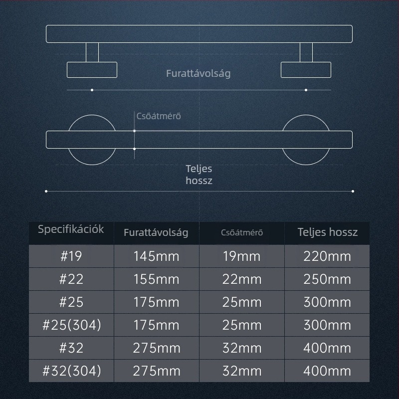 Rozsdamentes acél felületre szerelt kilincs, kettős nyílású faajtóhoz, minimalist design, alkalmas biztonsági ajtókhoz vagy vasajtókhoz.
