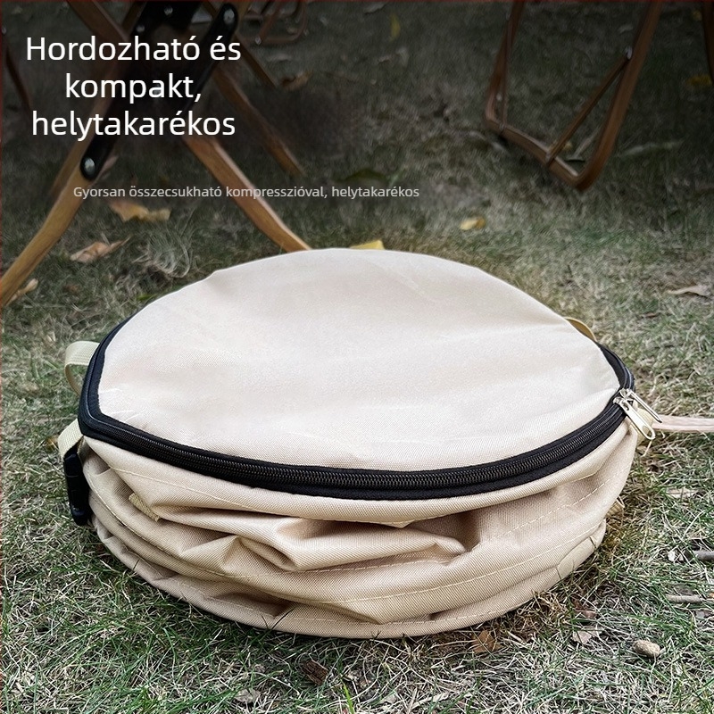 Kültéri összecsukható szemetes fedővel, kempingezéshez és kerthez, nagy kapacitású, hordozható tároló