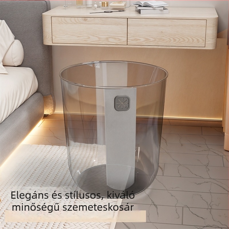 Műanyag szemetes háztartási használatra, fedél nélküli, nagy kapacitású, alkalmas fürdőszobába, hálószobába és nappaliba