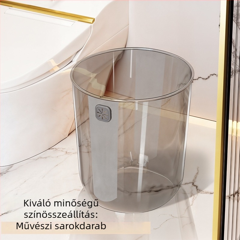 Műanyag szemetes háztartási használatra, fedél nélküli, nagy kapacitású, alkalmas fürdőszobába, hálószobába és nappaliba