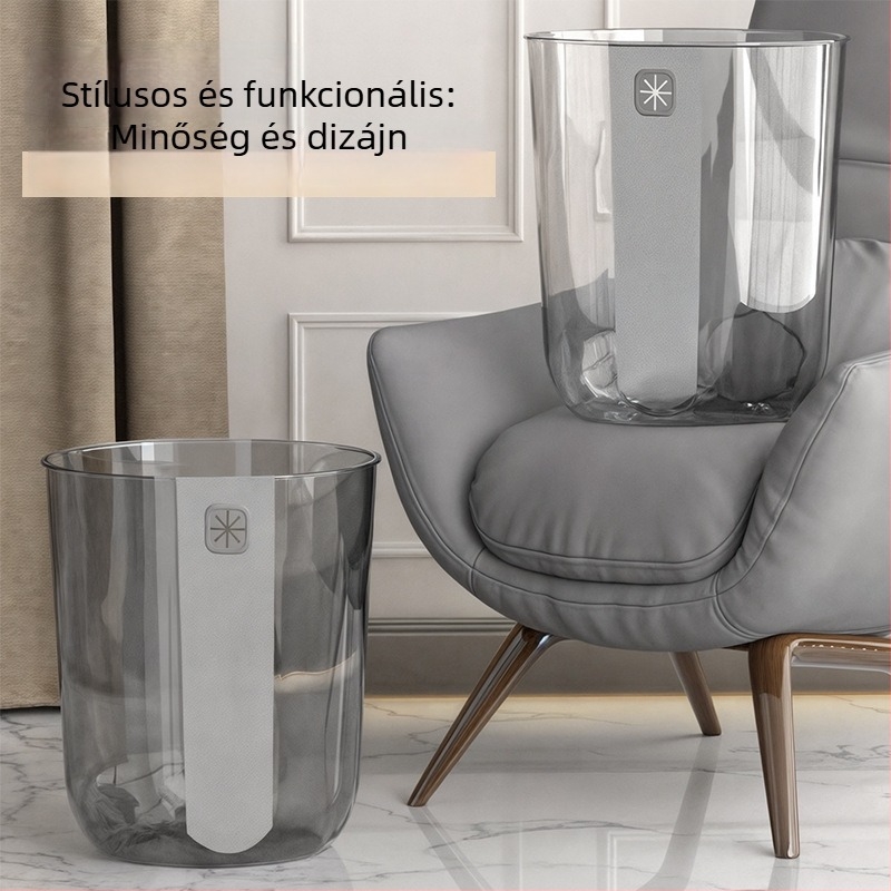 Műanyag szemetes háztartási használatra, fedél nélküli, nagy kapacitású, alkalmas fürdőszobába, hálószobába és nappaliba