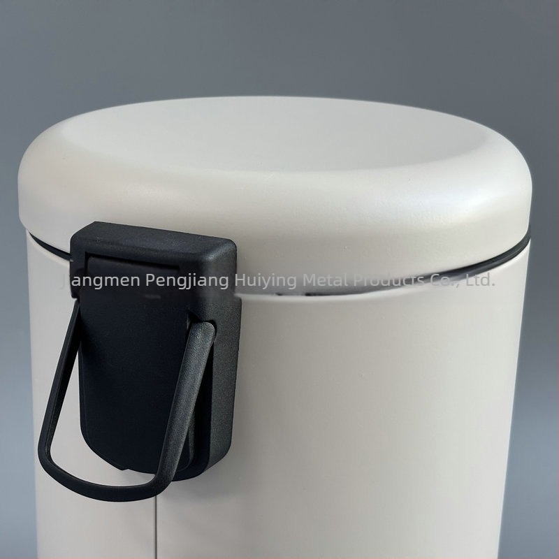 Lábpedálos szemetes fedővel, 5 l, hengeres, otthoni használatra (fürdőszoba, WC, konyha, nappali) logó nyomtatással