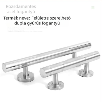 Vastagított rozsdamentes acél ajtókilincs, lopás elleni, üveg zuhanyajtókhoz és fürdőszobai ajtókhoz