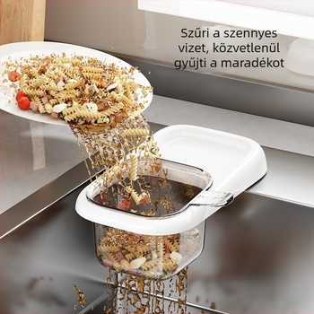 Szívócsés mosogatóleeresztő kosár, konyhai szárító és maradék élelmiszer-szűrő, többfunkcionális leeresztő állvány