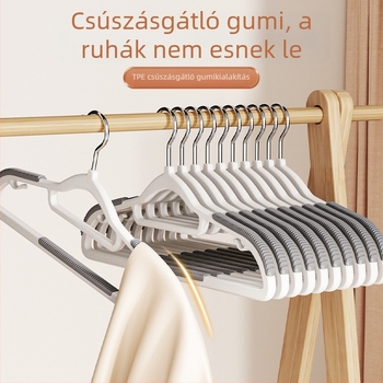 Csúszásmentes, vastagított vállú műanyag ruhaszárító, forgatható, multifunkcionális, nedves és száraz ruhákhoz