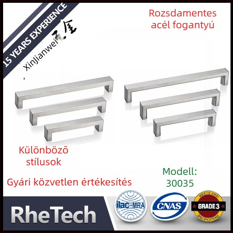 Amerikai stílusú minimalist üreges rozsdamentes acél konyhaszekrény fogantyú, fiók fogantyú (201/304)