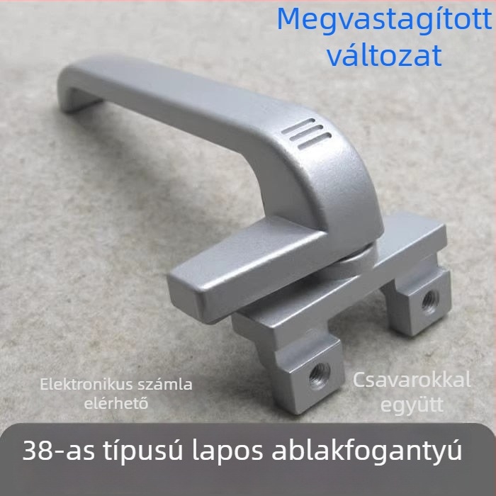 38 típusú alumínium ablakfogantyú zárómechanizmussal bukó-nyíló ablakhoz és függönyfalhoz – klasszikus stílus