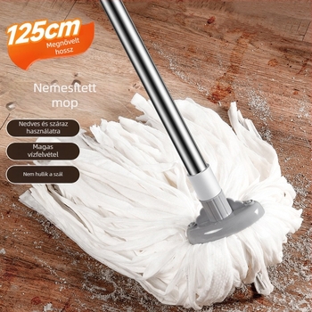 Pótló mop fej nem szőtt anyagból száraz és nedves tisztításhoz; nedvszívó, kompatibil 125 cm-es teleszkópos nyéllel.