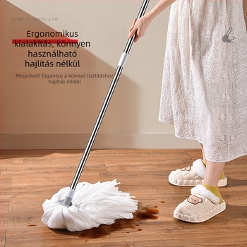 Pótló mop fej nem szőtt anyagból száraz és nedves tisztításhoz; nedvszívó, kompatibil 125 cm-es teleszkópos nyéllel.