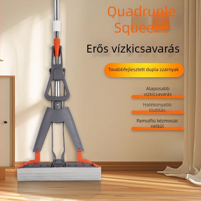 PVA padló mop, összecsukható, rendkívül nedvszívó, otthoni használatra, fürdőszobához