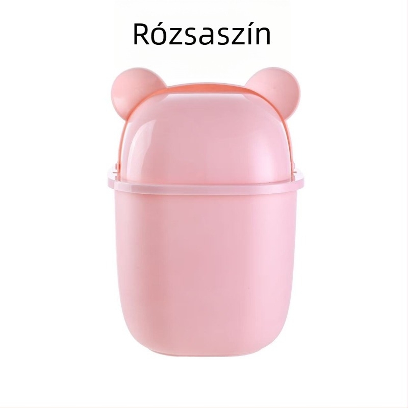 Mackó alakú asztali kuka, aranyos mini papírkosár otthoni és irodai használatra