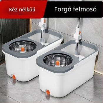 Forgó mop vödörrel, 2025-ös új modell otthonra, automata mopvödör, érintés nélküli öblítés, egylépéses tisztítás, nedves és száraz használat