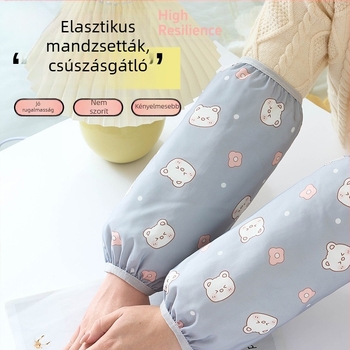 Női vízálló és olajálló konyhai ujjvédők, hosszított kivitel, anti-szennyező, aranyos rajzfilms-stílusú, felnőtt otthoni használatra