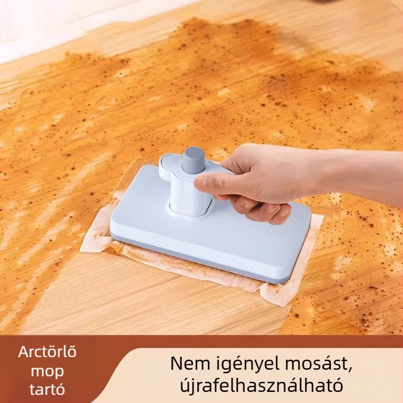 Mini lapos mop klippel, érintésmentes használat, hordozható otthoni tisztítás, mikroszálas