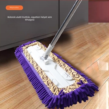 60 cm Chenille flat mop, nagy háztartási mop száraz és nedves tisztításhoz – alkalmas padlókhoz, járólapokhoz és autómosáshoz