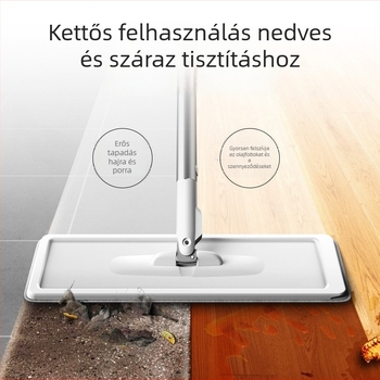 ZM6H Lapos mop téglalap alakú vödörrel, érintés nélküli tisztítás, otthoni használatra, nedves és száraz tisztítás