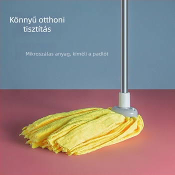 Háztartási padló-mop mikroszálas, nemszövött anyag, pamutfonal és rozsdamentes acél rúd, csavaró kivitel
