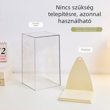 Labubu átlátszó bemutató doboz, halmozható, Bubble Mart blind box tárolásához
