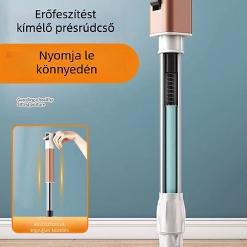 Hidraulikus mopnyél, forgó, univerzális típus, megerősített és megvastított, otthoni használatra, érintés nélküli kinyomás