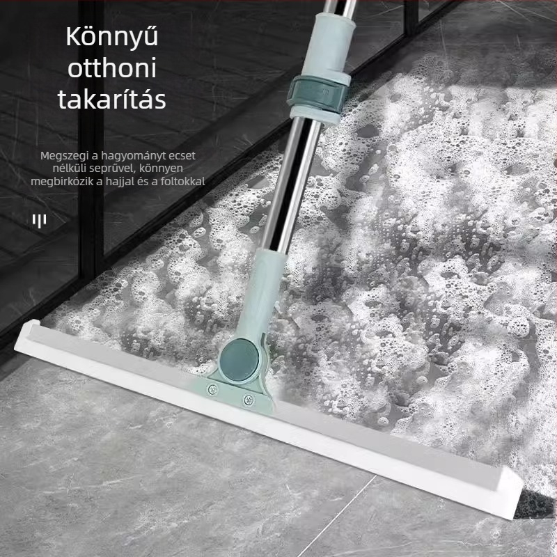 Szilikonból készített varázssöprű vastagított nyéllel – padlók, fürdőszoba és ablakok tisztítására