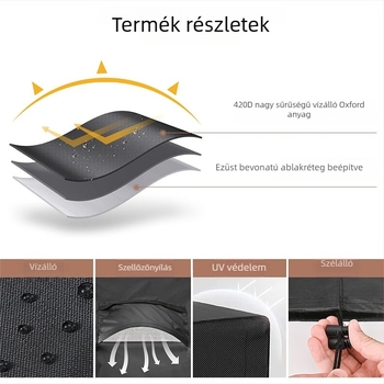 Kültéri légkondi fedél, 600D Oxford anyagból, vízálló, por- és UV-védett