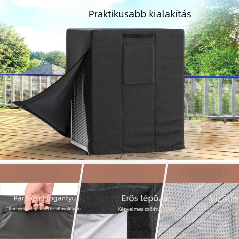 Kültéri légkondi fedél, 600D Oxford anyagból, vízálló, por- és UV-védett