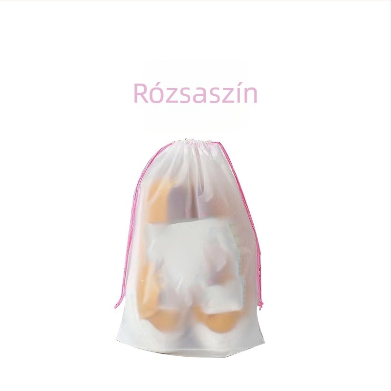 Átlátszó PE ruhazsák húzózsinórral, porvédő utazó szervező és zokni tároló