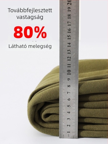 Férfiaknak szóló amerikai stílusú görbült szegélyű nadrág fleece-béléssel, vastag anyag, lazán, egyenes szabás, mindennapi viselet őszre és télre