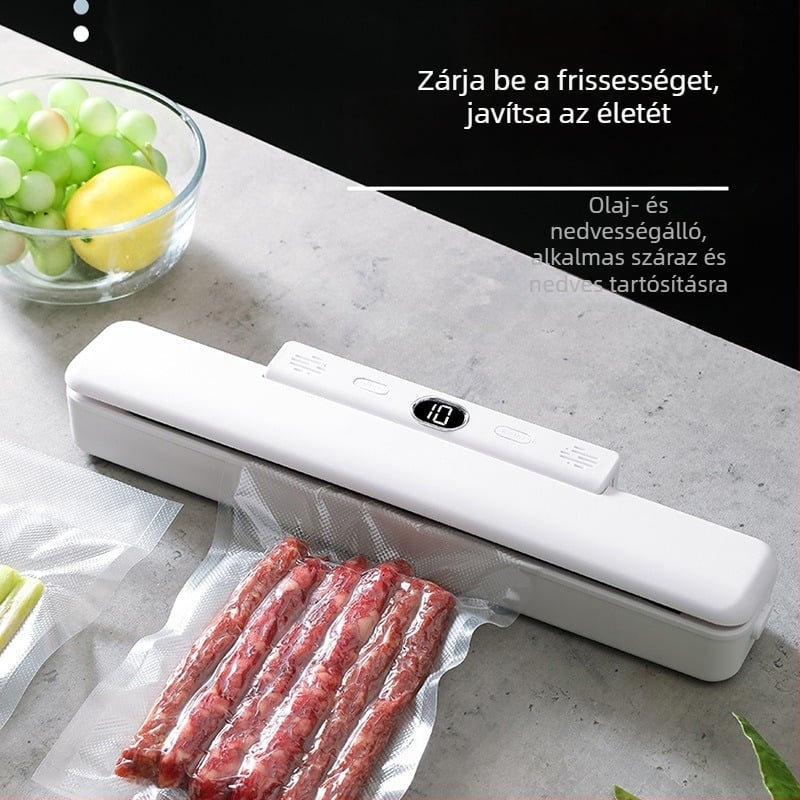 Konyhai automata vákuumzáró gép, hordozható háztartási élelmiszerek vákuumcsomagolásához