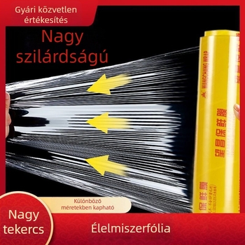 PVC élelmiszer-fólia háztartási használatra, nagy tekercs, többfunkciós, por elleni, 6 tekercs a csomagban