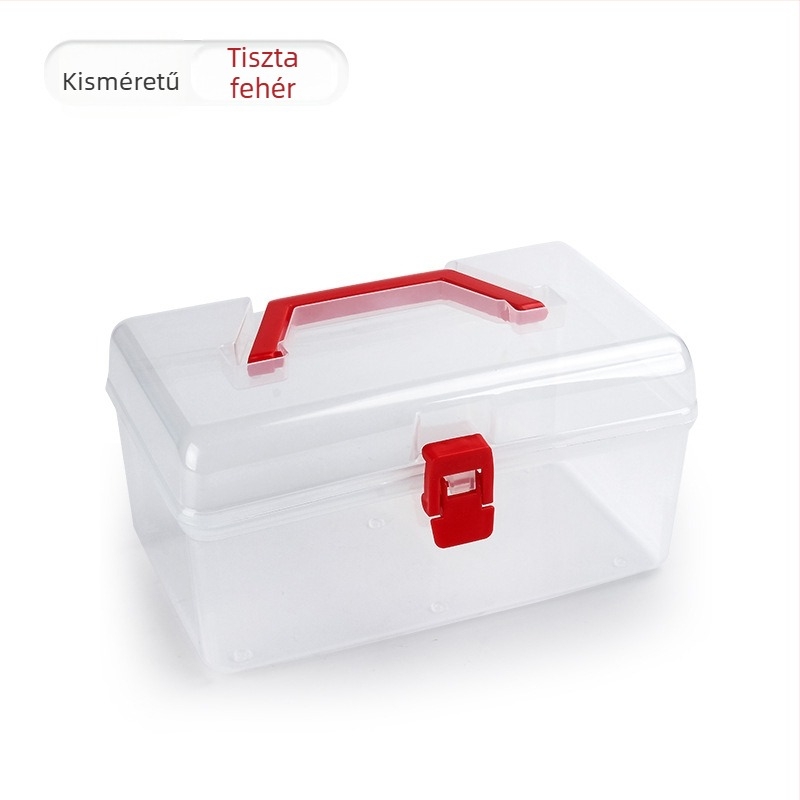 Nagy, hordozható többfunkciós tároló doboz művészeti kellékekhez, manikűrhöz és otthoni szerszámokhoz
