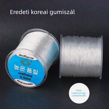 Kerek, rugalmas gyöngyfűző zsinór Buddha gyöngyös karkötőkhöz, átlátszó kristályos szál