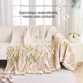 Egyszemélyes kanapéhoz készült chenille virágmintás kanapéhuzat, modern minimalista stílus, 2026, egy darab