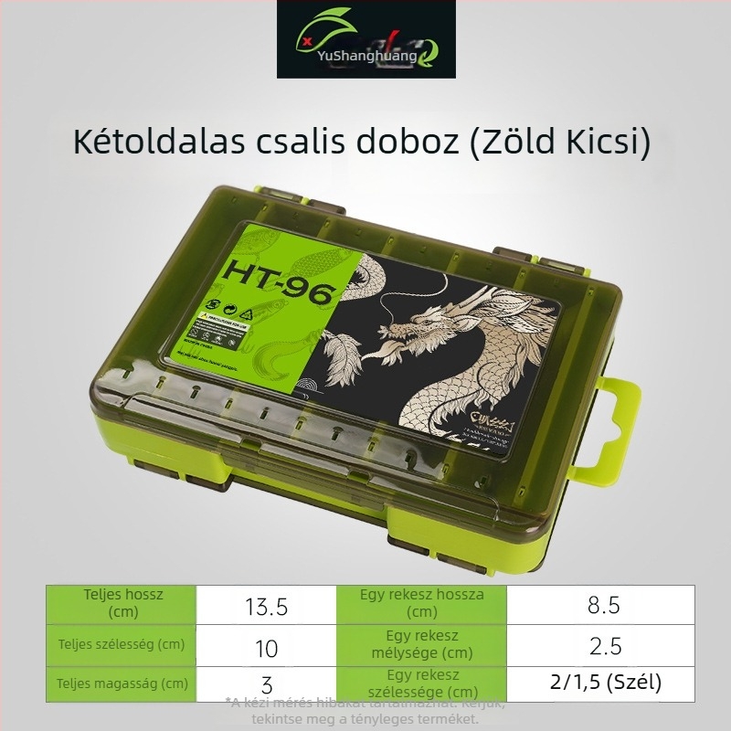 Kétoldalas csali doboz, kétszintes vastag csali tároló, több rekesz, hordozható tengeri horgászathoz