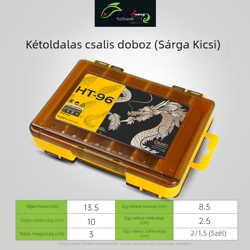 Kétoldalas csali doboz, kétszintes vastag csali tároló, több rekesz, hordozható tengeri horgászathoz