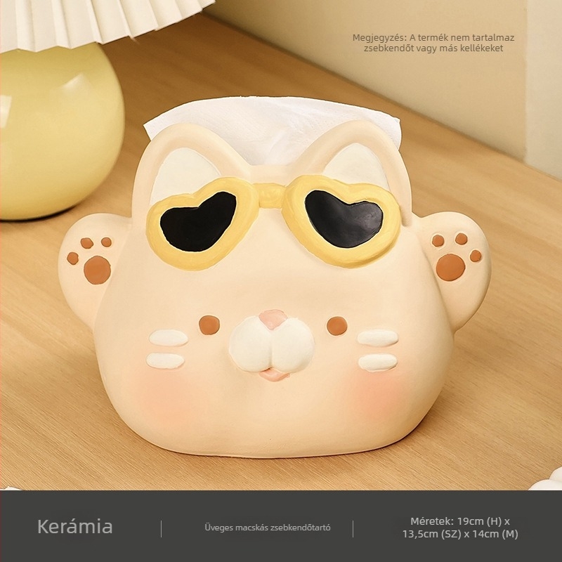 Gigabit kerámia szalvétatartó – modern, minimalist design asztali tartó a nappaliba