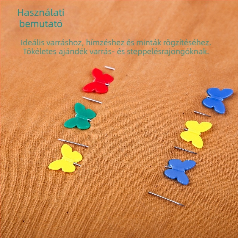 Műanyag pozicionáló tűk sün medállal a hímzéshez és ruhaszabásához – DIY készlet több méretben