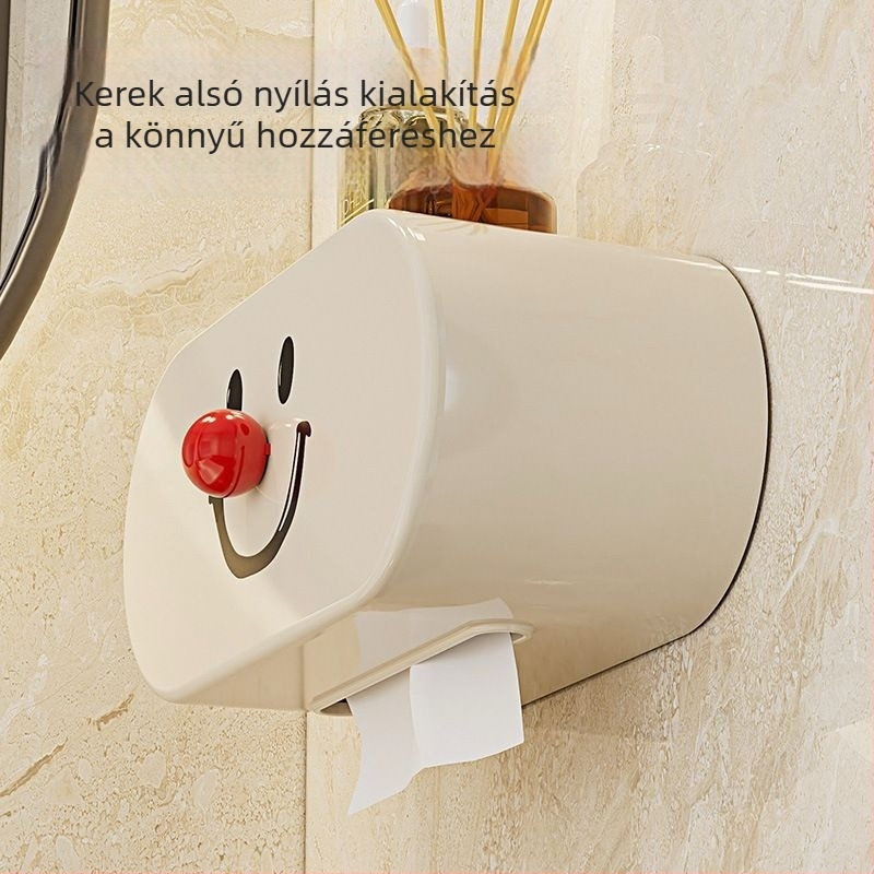 Mosolygó arcú fúrásmentes papírzsepi doboz fürdőszobába, nappaliba, konyhába és hálószobába
