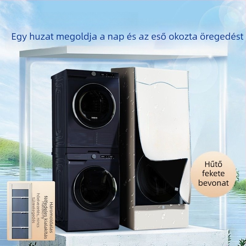 10+10 kg mosó- és szárítógép védőhuzat készlet — UV-védelem, vízálló és porálló